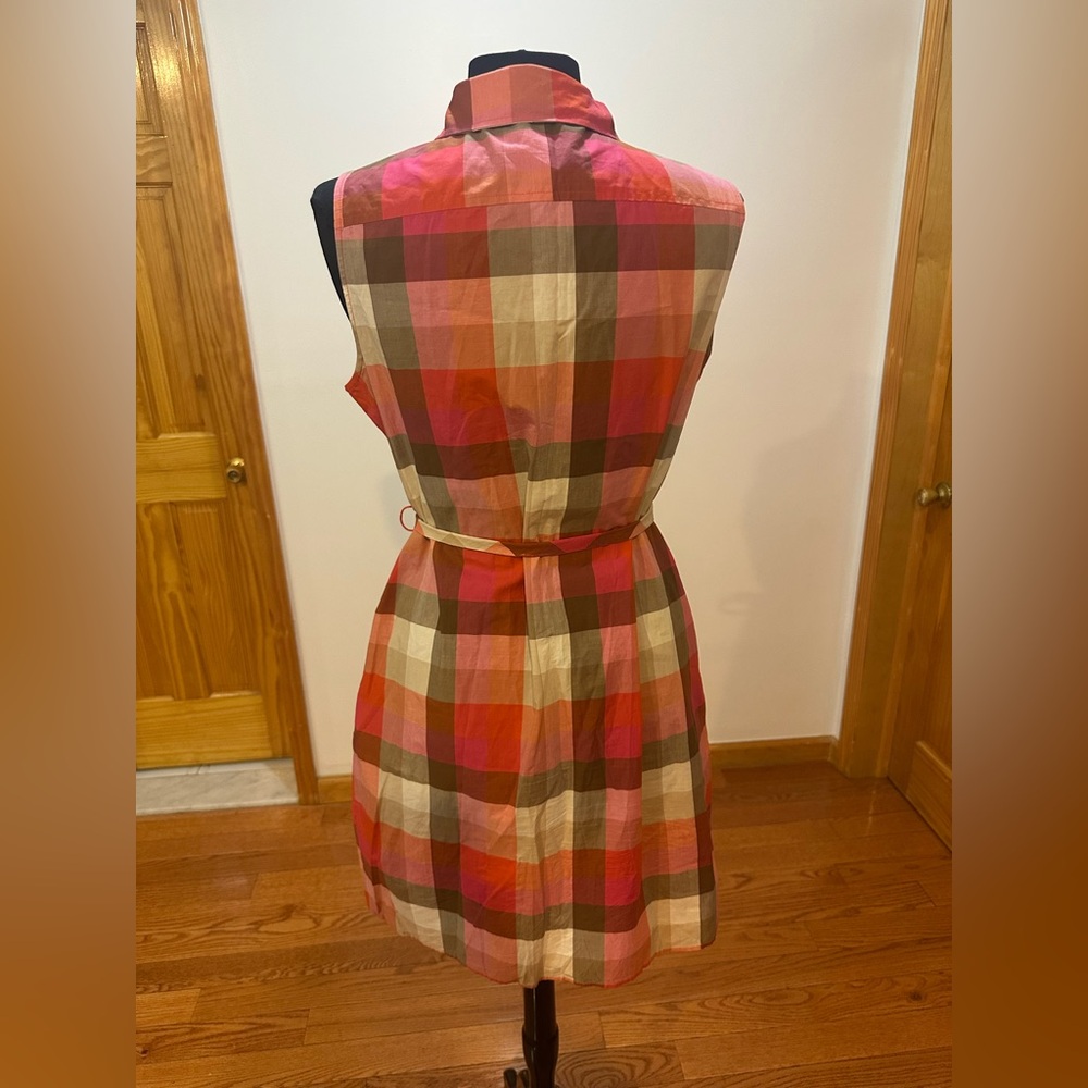 NWOT Tommy Hilfiger Vibrant Multicolor plaid button down Shirt Dress Size 10 - Picture 13 of 16